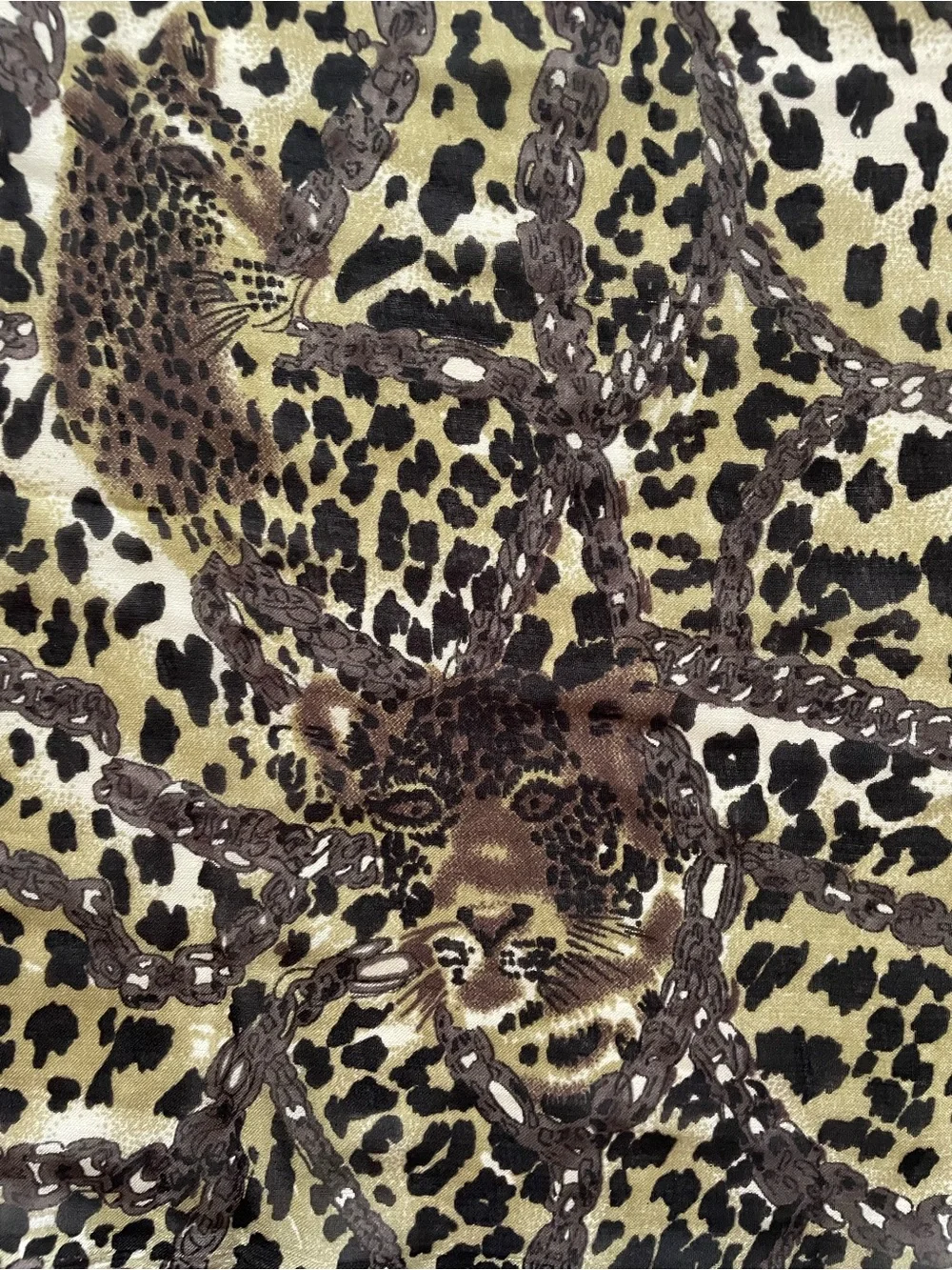 Leopard Print with Chain Details Sarong